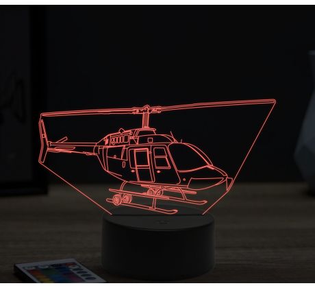 Beling 3D lampa, Bell helicopter, 16 barevná, LV22