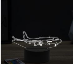 Beling 3D lampa, Boeing 737, 16 barevná, LV23