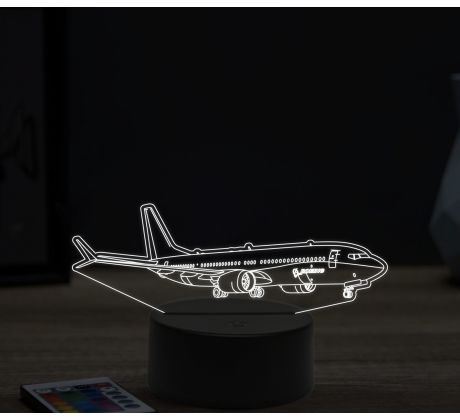 Beling 3D lampa, Boeing 737, 16 barevná, LV23
