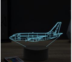 Beling 3D lampa, Boeing 737-130, 16 barevná, LV24