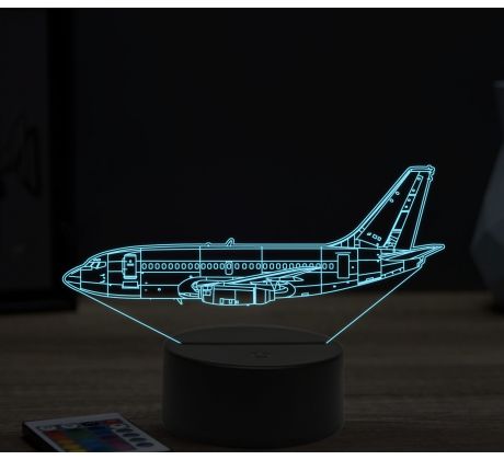 Beling 3D lampa, Boeing 737-130, 16 barevná, LV24