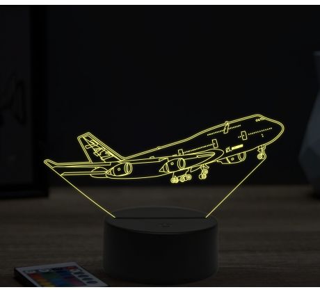 Beling 3D lampa, Boeing 747 take off, 16 barevná, LV25