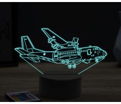 Beling 3D lampa, Casa CN 235 airplane, 16 barevná, LV27