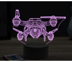 Beling 3D lampa, Drone quadrocopter 2, 16 barevná, LV33