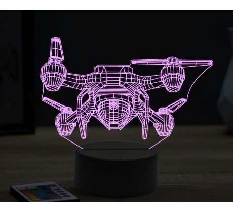 Beling 3D lampa, Drone quadrocopter 2, 16 barevná, LV33