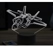 Beling 3D lampa, F35 jet aircraft, 16 barevná, LV41