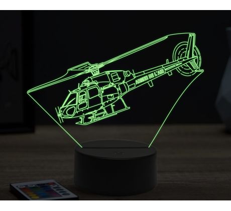 Beling 3D lampa, fennec AS-555-AN helicopter, 16 barevná, LV42