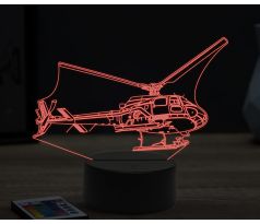 Beling 3D lampa, Gendarmerie helicopter, 16 barevná, LV43