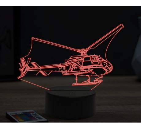 Beling 3D lampa, Gendarmerie helicopter, 16 barevná, LV43
