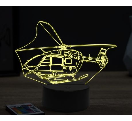 Beling 3D lampa, Helicopter airbus, 16 barevná, LV46