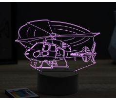 Beling 3D lampa, Helicopter armee, 16 barevná, LV47