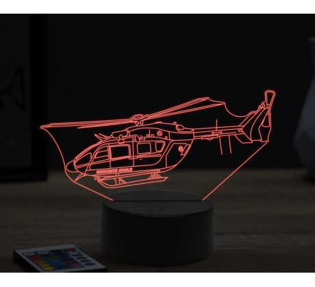 Beling 3D lampa, Helicopter securite civile, 16 barevná, LV50