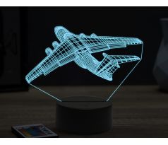 Beling 3D lampa, Iljushin plane, 16 barevná, LV52