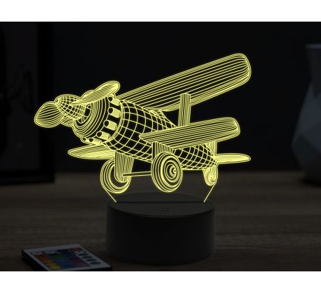 Beling 3D lampa, Kids Plane, 16 barevná, LV53