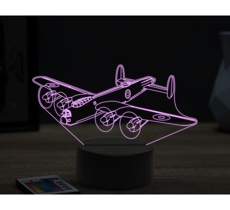Beling 3D lampa, Lancaster bomber, 16 barevná, LV54
