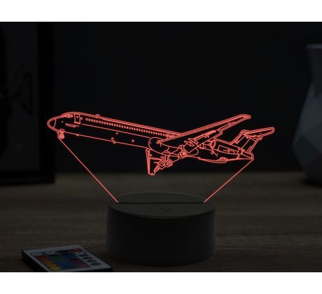 Beling 3D lampa, McDonnell Douglas MD-80, 16 barevná, LV57