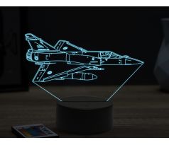 Beling 3D lampa, Mirage 2000 airplane, 16 barevná, LV59