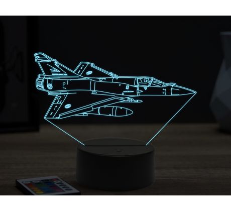 Beling 3D lampa, Mirage 2000 airplane, 16 barevná, LV59