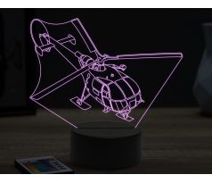 Beling 3D lampa, Mountain rescue helicopter, 16 barevná, LV61