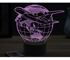 Beling 3D lampa, Planet airplane, 16 barevná, LV67
