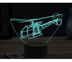 Beling 3D lampa, Private helicopter, 16 barevná, LV68