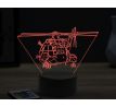 Beling 3D lampa, SA321G Super Frelon helicopter, 16 barevná, LV72