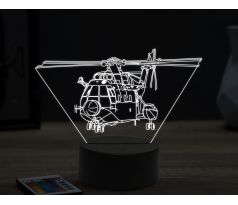 Beling 3D lampa, SA321G Super Frelon helicopter, 16 barevná, LV72