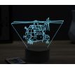 Beling 3D lampa, SA321G Super Frelon helicopter, 16 barevná, LV72
