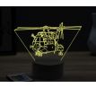 Beling 3D lampa, SA321G Super Frelon helicopter, 16 barevná, LV72