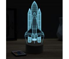 Beling 3D lampa, Space Shuttle, 16 barevná, LV73
