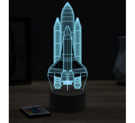 Beling 3D lampa, Space Shuttle, 16 barevná, LV73