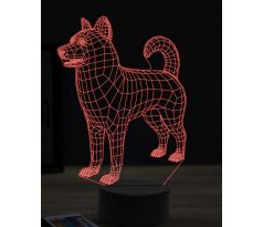 Beling 3D lampa, Alaskan Malmute, 16 barevná, PS01