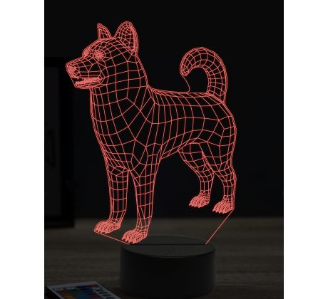Beling 3D lampa, Alaskan Malmute, 16 barevná, PS01