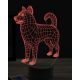 Beling 3D lampa, Alaskan Malmute, 16 barevná, PS01
