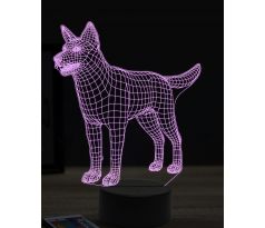 Beling 3D lampa, Border Collie, 16 barevná, PS05