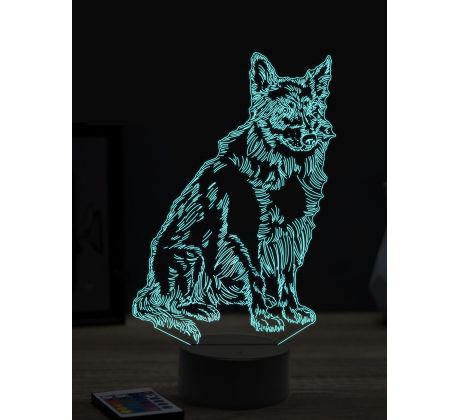 Beling 3D lampa, Border Collie pes, 16 barevná, PS06