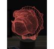 Beling 3D lampa, Bulldog head, 16 barevná, PS08