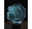 Beling 3D lampa, Bulldog head, 16 barevná, PS08