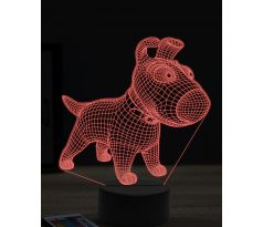 Beling 3D lampa, Cartoon pes, 16 barevná, PS09
