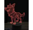 Beling 3D lampa, Cartoon Shepherd pes, 16 barevná, PS10