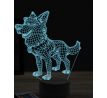 Beling 3D lampa, Cartoon Shepherd pes, 16 barevná, PS10