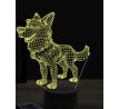 Beling 3D lampa, Cartoon Shepherd pes, 16 barevná, PS10