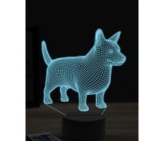 Beling 3D lampa, Corgi dog, 16 barevná, PS11