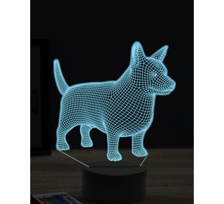 Beling 3D lampa, Corgi dog, 16 barevná, PS11