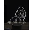 Beling 3D lampa, Dog heart love, 16 barevná, PS12