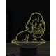 Beling 3D lampa, Dog heart love, 16 barevná, PS12