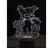 Beling 3D lampa, Dog love flowers, 16 barevná, PS13