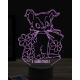 Beling 3D lampa, Dog love flowers, 16 barevná, PS13