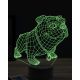 Beling 3D lampa, Funny Bulldog, 16 barevná, PS15