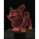 Beling 3D lampa, Funny corgi dog, 16 barevná, PS16